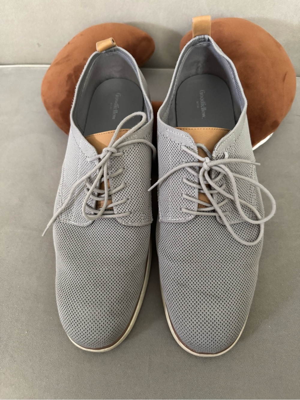 GoodFellowGray Men's Knit Lace-Up Shoes with Tan Accent